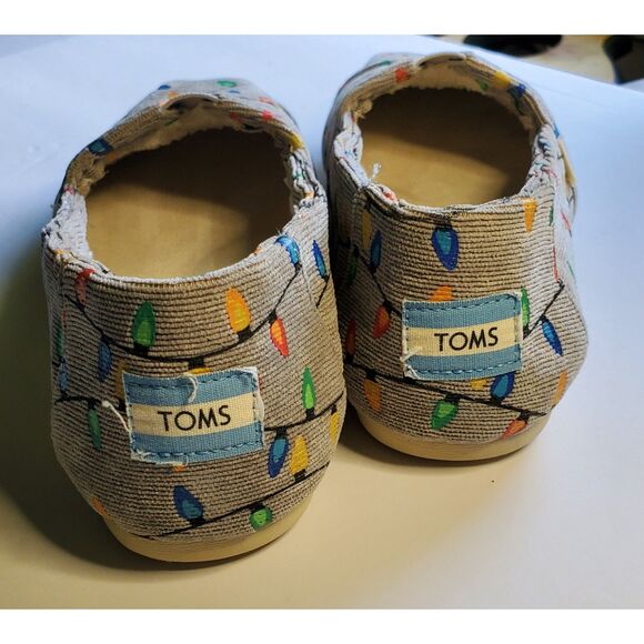 Tom's Glo In The Dark Christmas Light Shoes Women's Size 6.5 - Picture 2 of 4